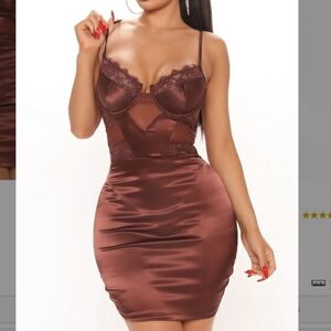 Fashion Nova NWT Satin Mini Dress